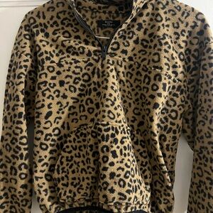 Bershka Animal Print Fleece Jacket
